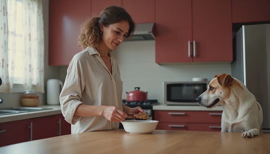 Visual context for limited ingredient dog food
